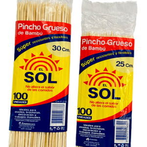 Palos Pinchos - El Sol - x100 Unidades - 25cm