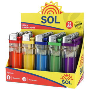 Encendedor Fragata a Gas - El sol - x25 Unidades - Linterna
