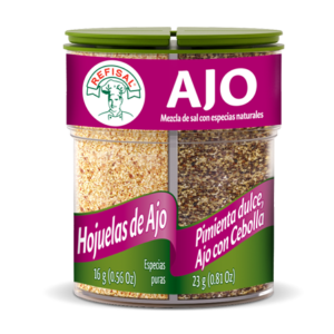 Mezcla De Sal Con Especias Naturales – Refisal – 16g – Ajo / Pimienta dulce